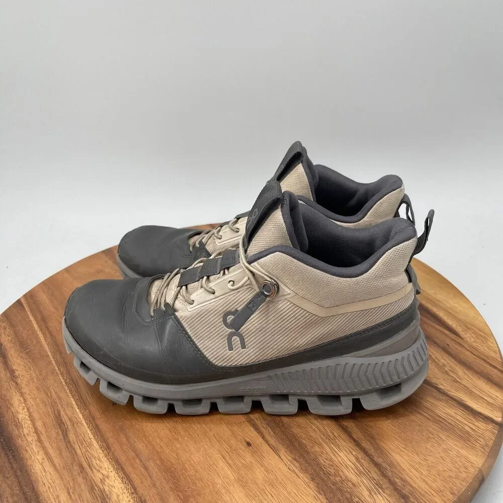 On Running Cloud Hi Shoes Womens Size 9 Sand Eclipse Running Comfort Walking